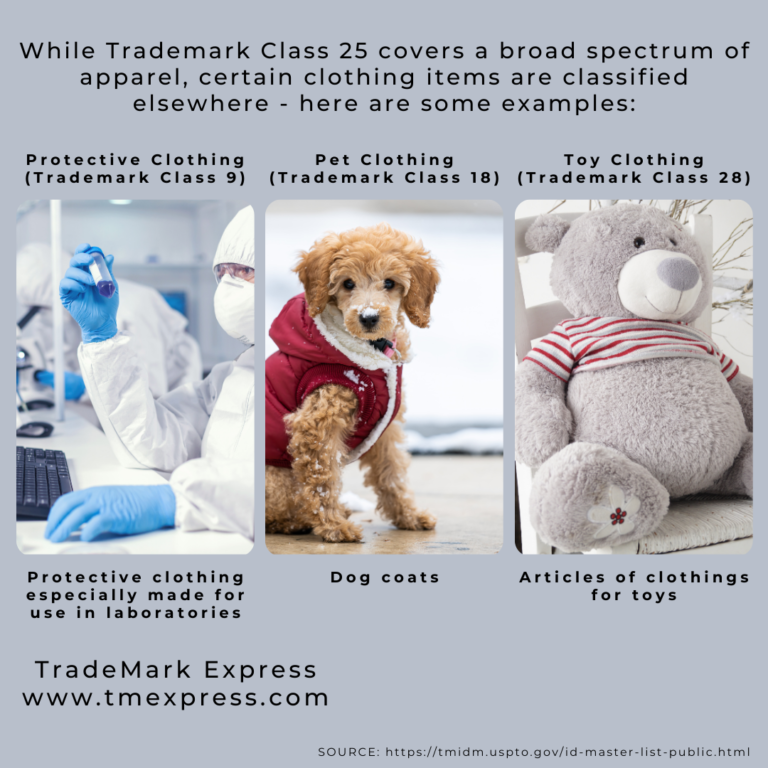 View of Class 25 Trademark Registration: Clothing, Footwear & Headwear Guide
