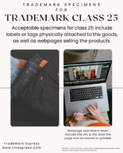 Trademark Class 25, Clothing - Class 725 Goods Trademark