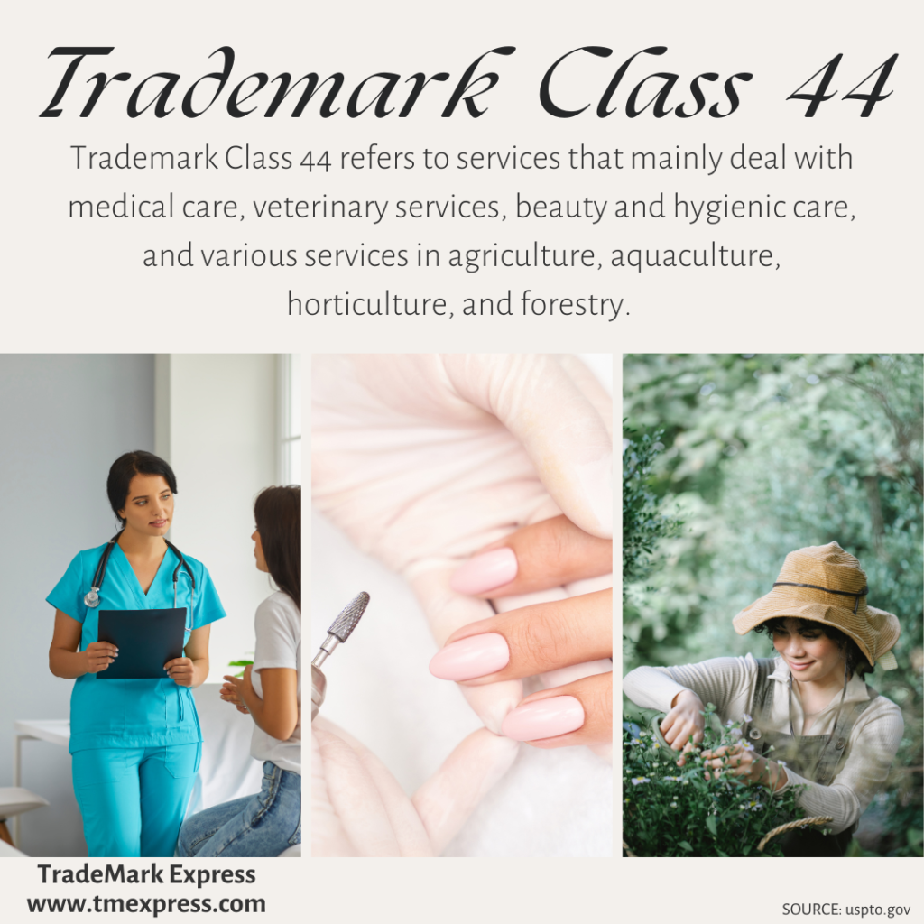 trademark class 44 definition
