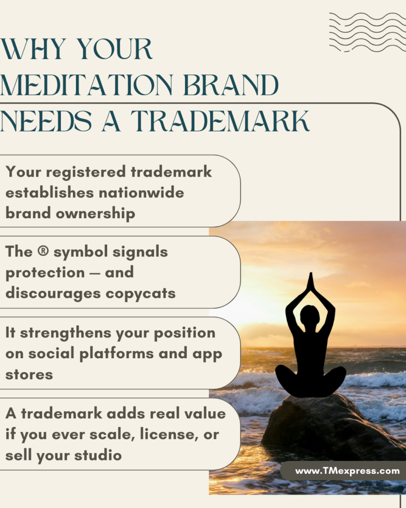 Four reasons meditation brand owners should register a trademark: ownership, deterrence, platform leverage, and business value