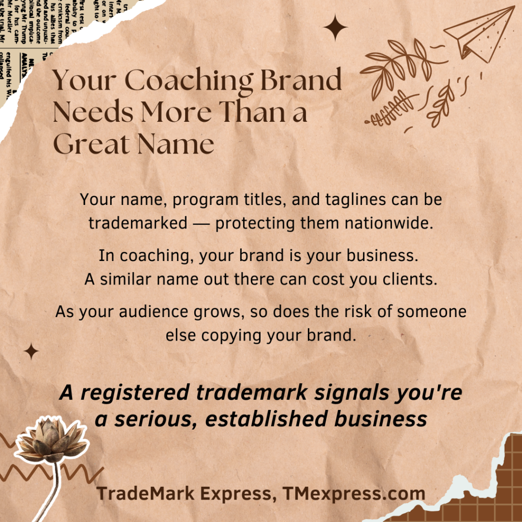 Four reasons coaches need a federal trademark to protect their brand, programs, and business growth
